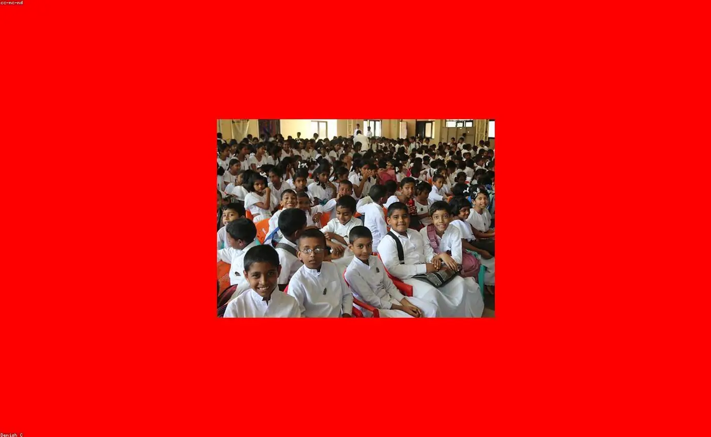 Young students smiling at school