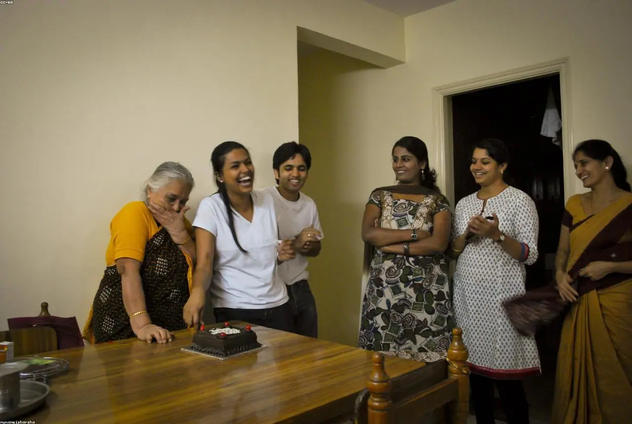 A program celebration event with students and mentors